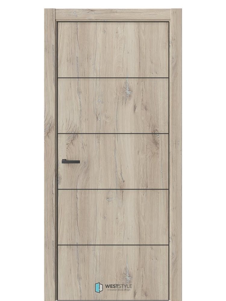 Двери WestStyle  "IN 27" Дуб Мехико /алюм.кромка  ДГ