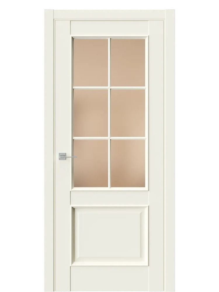 Двери WestStyle En 6 Emlayer бежевый / Бронза Сатинат  ДО