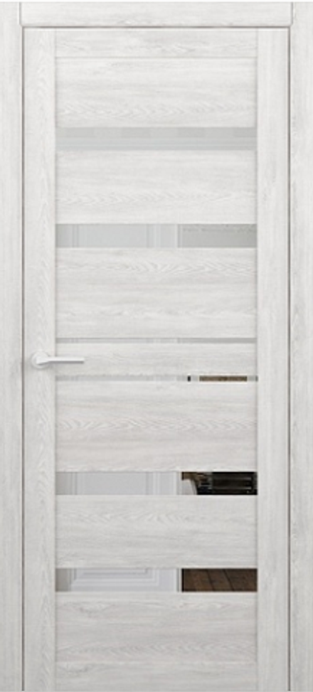 Межкомнатные двери ALBERO "Дрезден" Дуб нордик (ДО)Зеркало двухстороннее