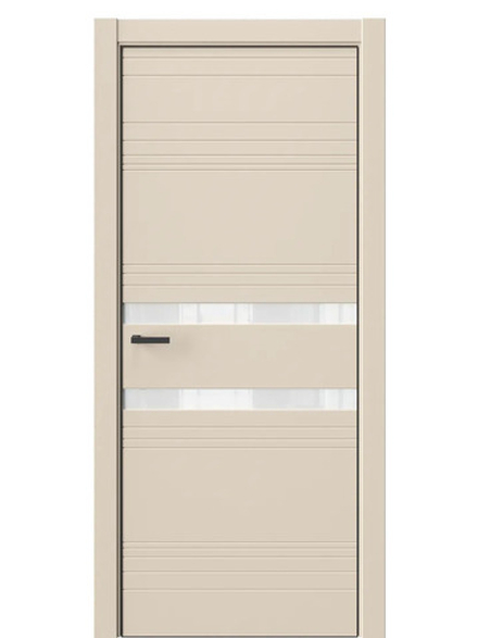 Двери WestStyle  "IN 13" Лазурный Песок /Аляска Lacobel /алюм.кромка  ДО