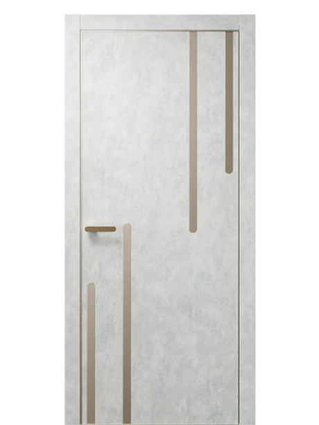 Двери WestStyle  "IN М3" Бетон Смоки /молдинг /алюм.кромка  ДГ