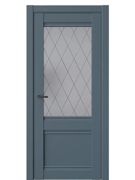 Двери WestStyle  "ChЕ 6" Океанская Волна/белое сатинат ДО