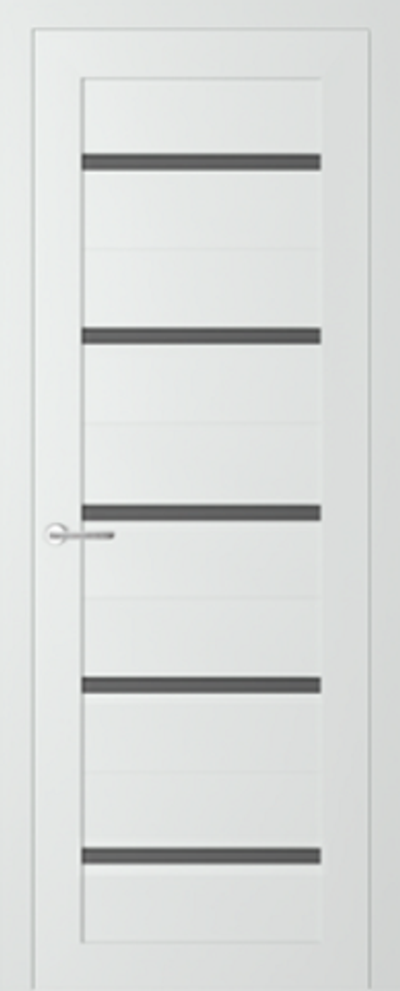 Межкомнатные двери МИР "PV-02" Эмалит белый/Сатин графит (ДО)