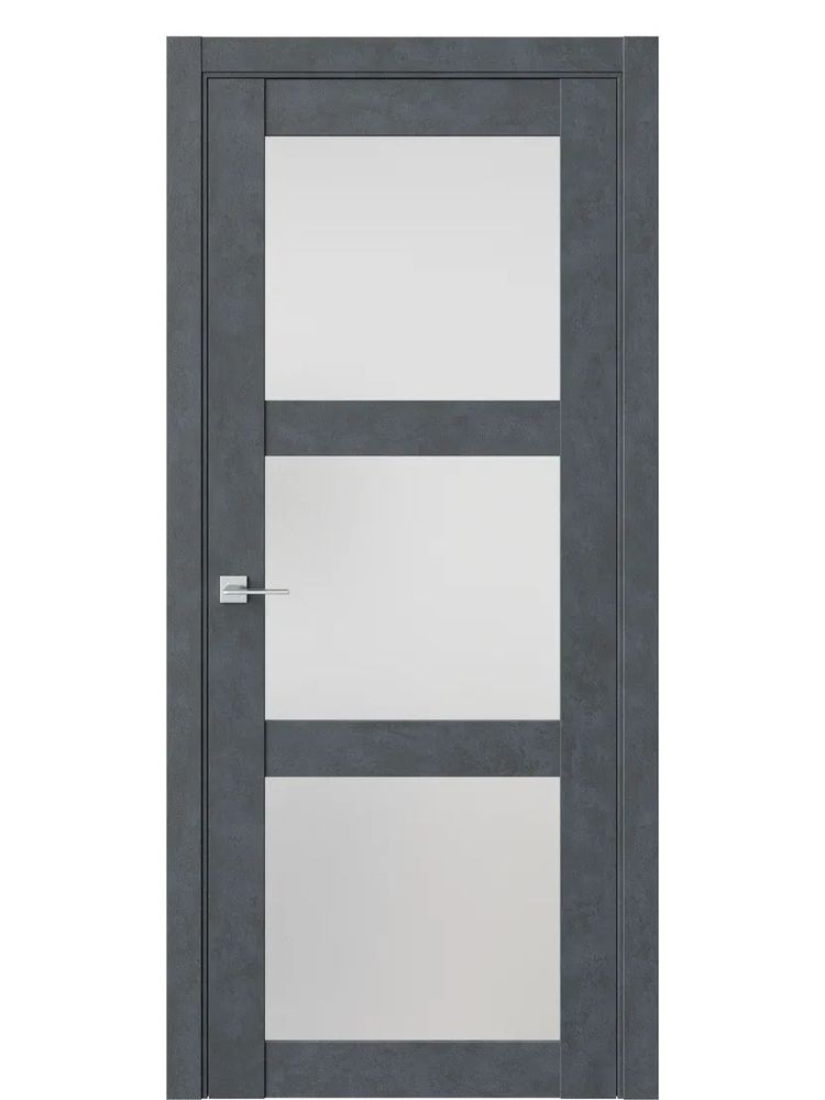 ДВЕРИ WestStyle  NR6  Бетон Маренго /Белое Сатинат ДО