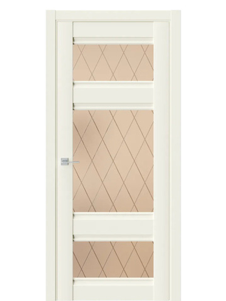 Двери WestStyle  "ChЕ 10" Emlayer Бежевый/ бронза сатинат  ДО