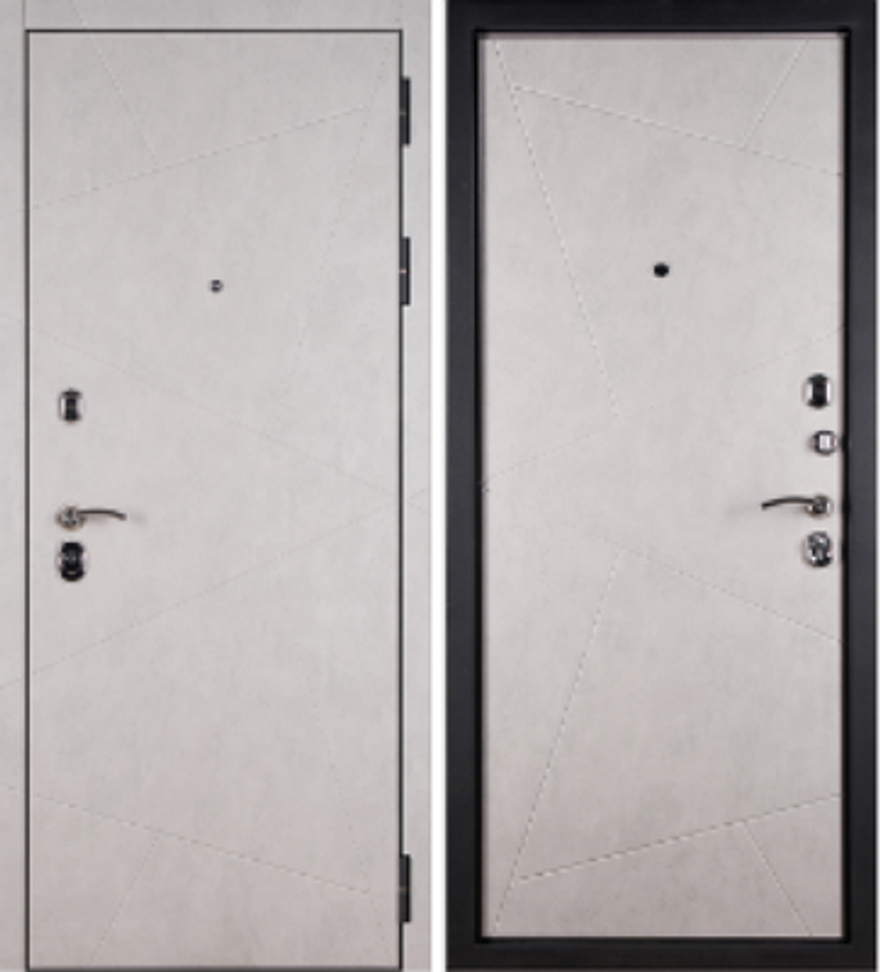 Сейф-дверь sidoorov «s100 3к бетон» цвет паутинка белый снег софт