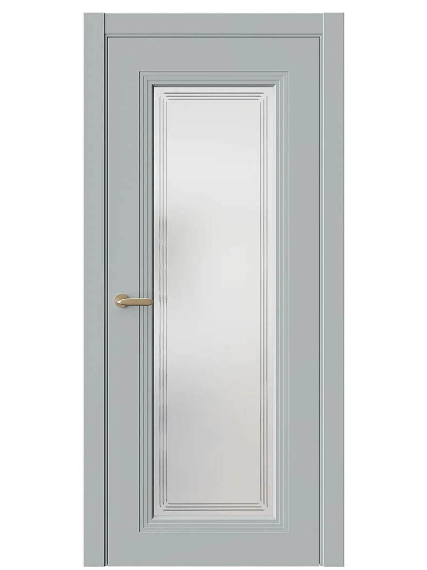 Двери WestStyle  Monte 2 Платиновый Дым /Белое Сатинат ДО