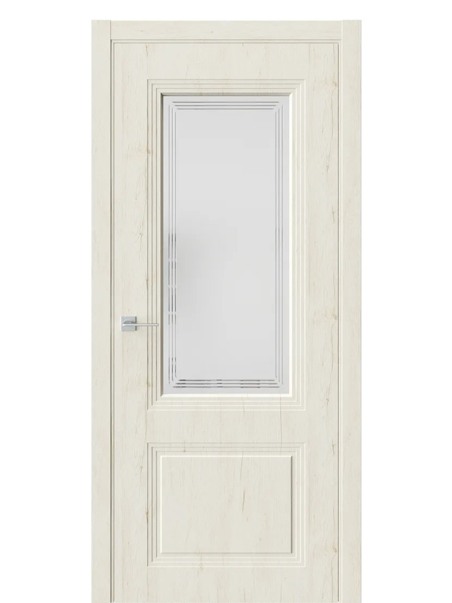 Двери WestStyle  Monte 4 Дуб Джентл /Белое Сатинат ДО