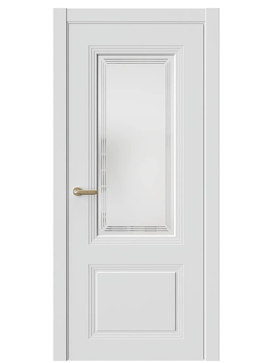 Двери WestStyle  Monte 4 Белая Вуаль /Белое Сатинат ДО