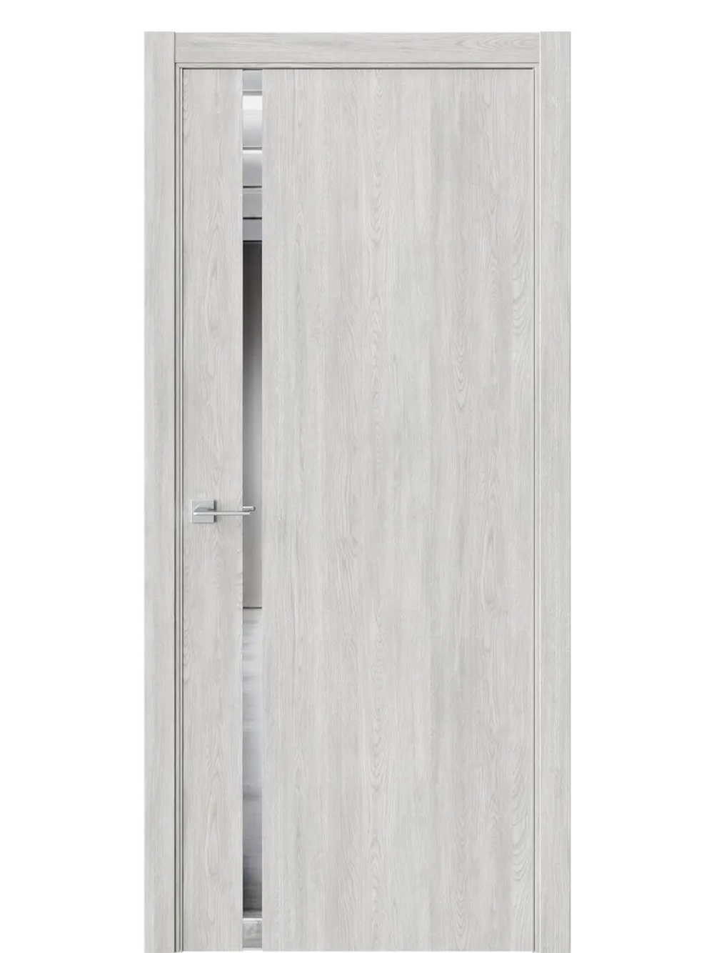 Двери WestStyle  "IN 36" Дуб Оксфорд /Зеркало /алюм.кромка  ДО