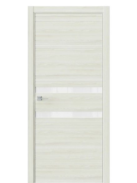 Двери WestStyle  "IN 13" Клен Крем /Аляска Lacobel /алюм.кромка  ДО