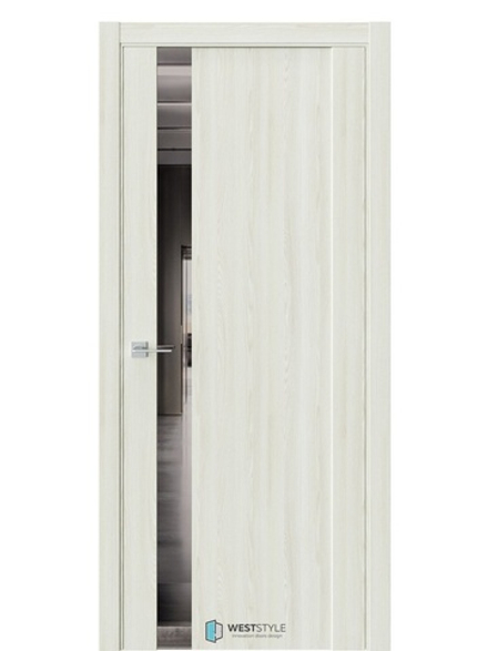 Двери WestStyle F28 Клён крем /Зеркало графит  ДО
