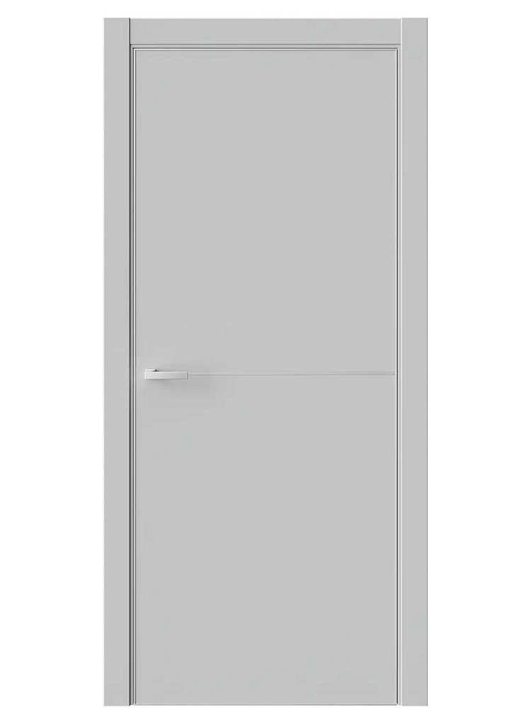 Двери WestStyle  "IN 39" EmLayer Серый /алюм.кромка  ДГ