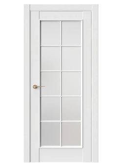 Двери WestStyle En 2 Emlayer белый / Белое Сатинат  ДО