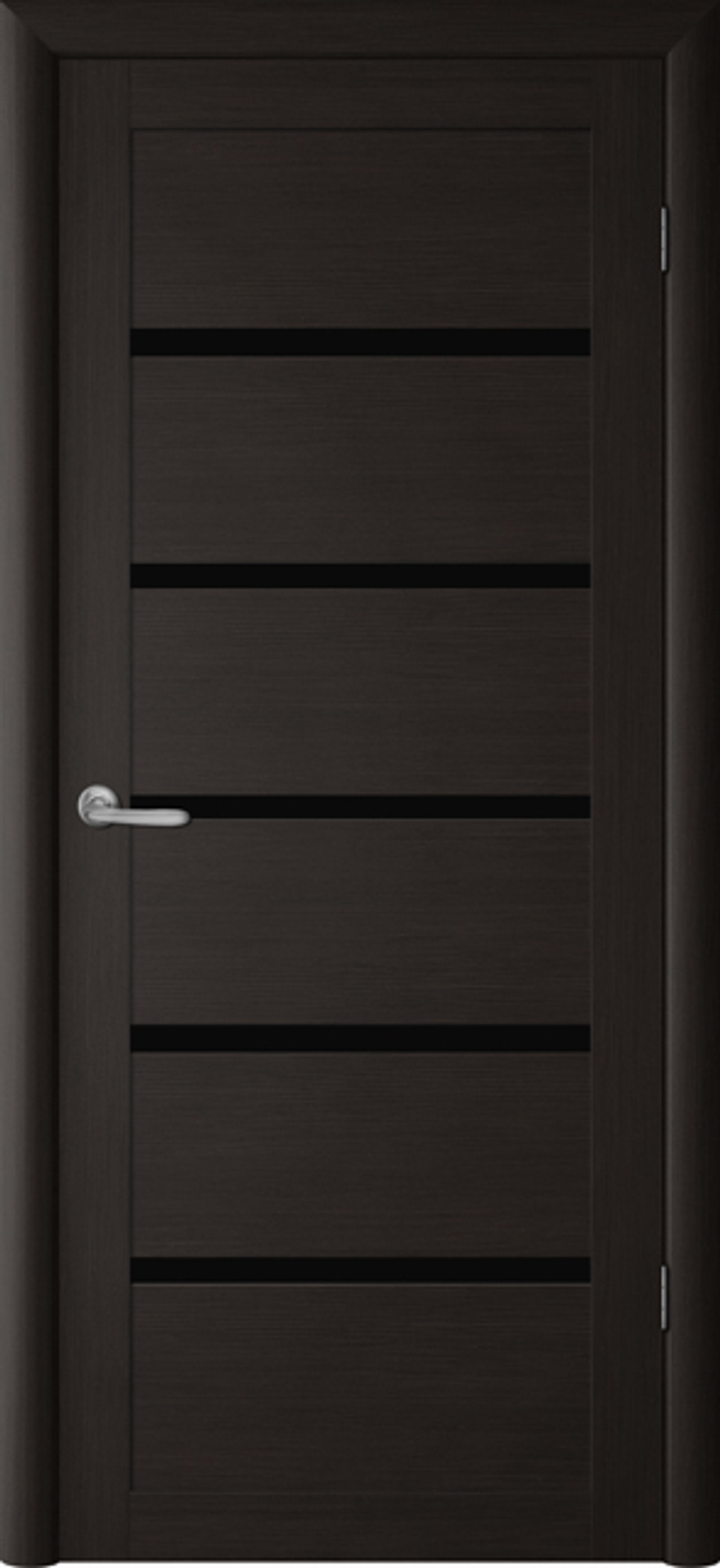 Межкомнатные двери ALBERO "Вена" Темный Кипарис (ДО) Черный акрилат