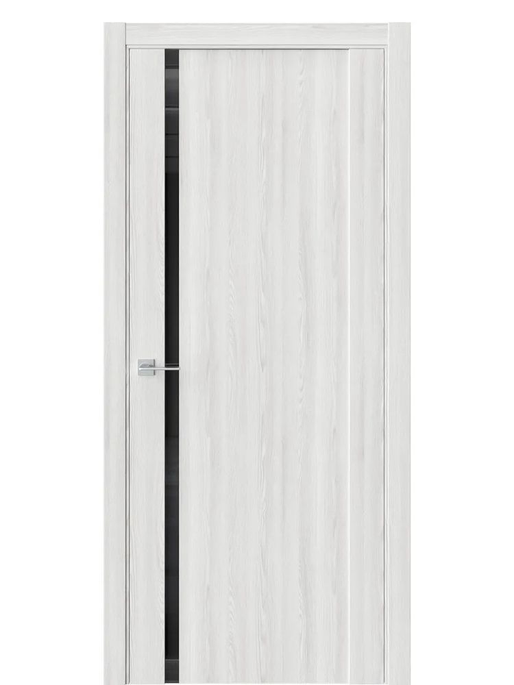 Двери WestStyle F30 Клён айс /Чёрное Lacobel  ДО