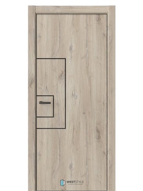 Двери WestStyle  "IN 41" Дуб Мехико /алюм.кромка  ДГ