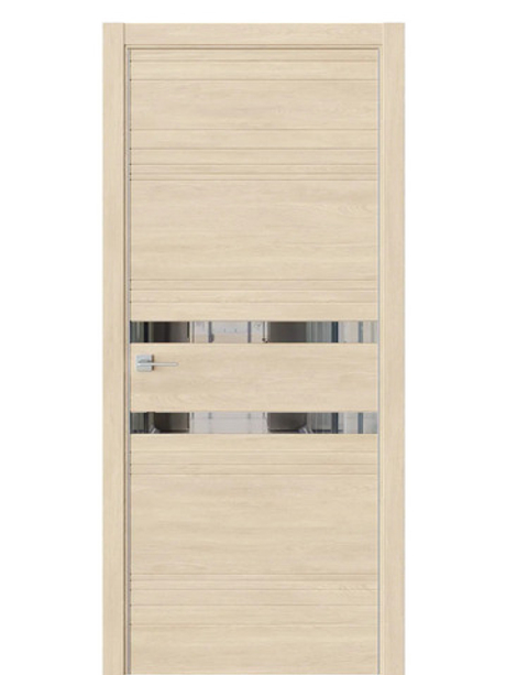 Двери WestStyle  "IN 13" Сенди /Зеркало Графит /алюм.кромка  ДО