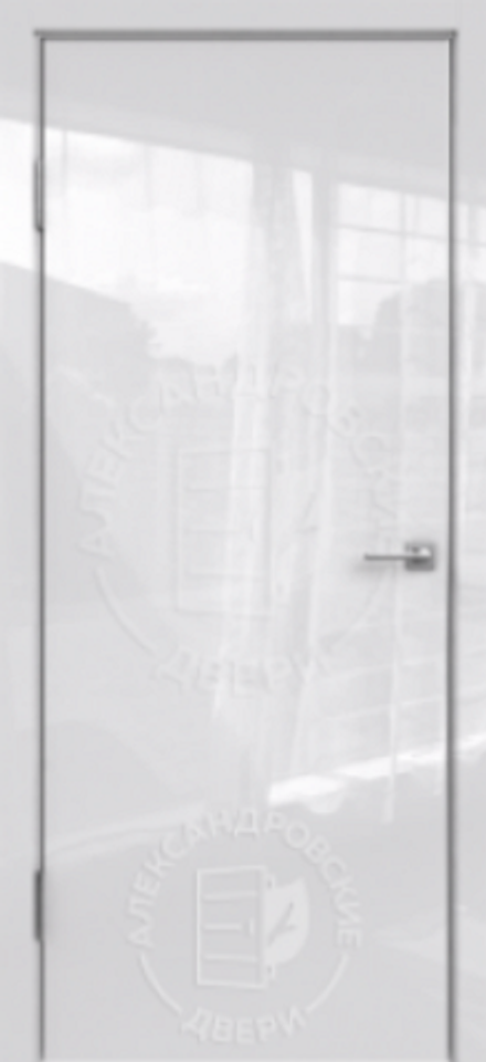 Межкомнатные двери АРГУС "Alum 10" (ДГ) Белый глянец (2000*600)