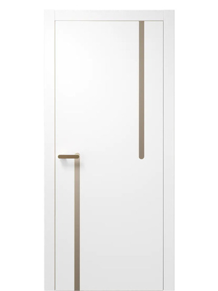 Двери WestStyle  "IN М2" Меринос Белый /молдинг /алюм.кромка  ДГ