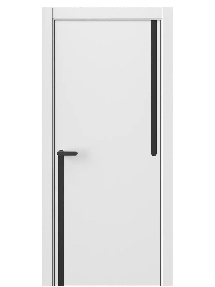 Двери WestStyle  "IN М2.3" Белая Вуаль /молдинг /алюм.кромка  ДГ