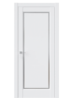 Двери WestStyle  LVT 1 Emlayer Белый/ Графит Сатинат ДО