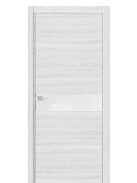 Двери WestStyle  "IN 1" Клен Айс /Аляска Lacobel /алюм.кромка  ДО