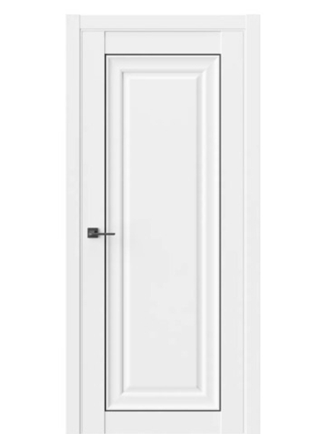 Двери WestStyle HR1 F Emlayer белый /молдинг черный  ДГ