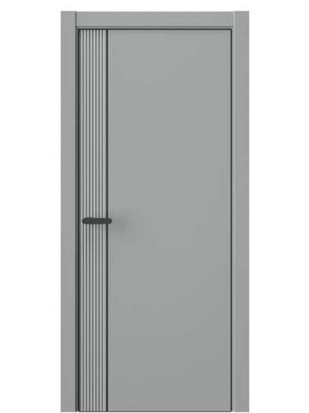 Двери WestStyle  "IN Flain 7" Серая Гавань /молдинг /алюм.кромка  ДГ