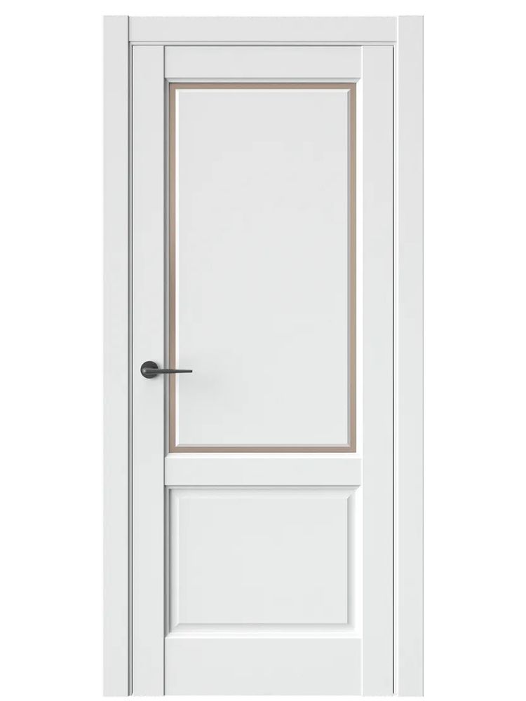 Двери WestStyle  LVT 3Е Белая Вуаль/ Бронза Сатинат ДО