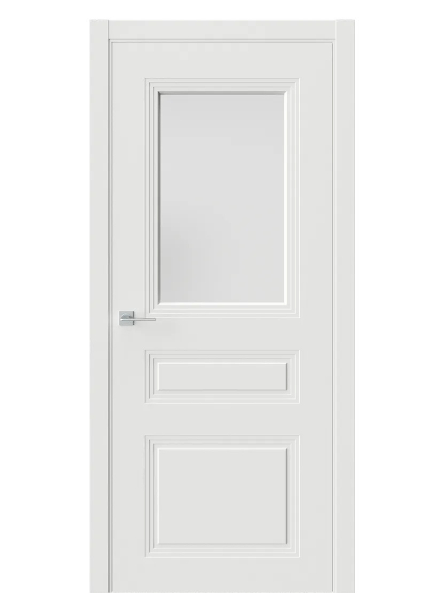 Двери WestStyle  Monte 8 RAL 9003 Белый /Белое Сатинат ДО