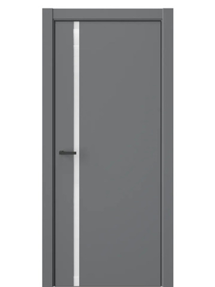 Двери WestStyle  "IN 36" Альпийская Ночь /Аляска Lacobel /алюм.кромка ДО