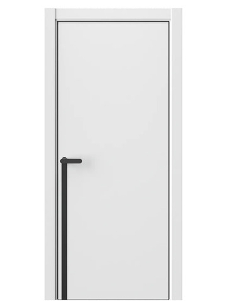 Двери WestStyle  "IN М1.3" Белая Вуаль /молдинг /алюм.кромка  ДГ
