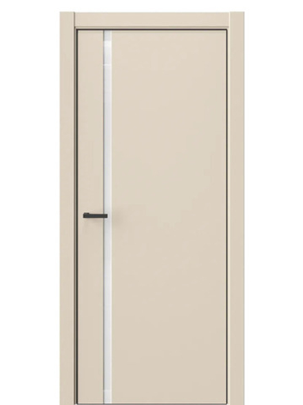 Двери WestStyle  "IN 36" Лазурный Песок /Аляска Lacobel /алюм.кромка  ДО