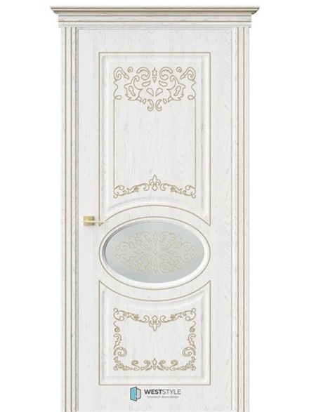 Двери WestStyle  Президент 2  Белый/ сатинат матовое  ДО