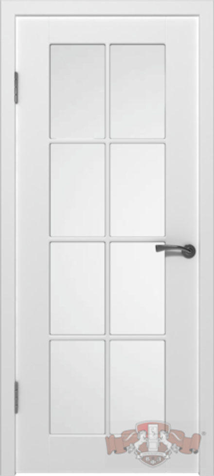 Межкомнатные двери ВФД "ПОРТА" 20ДО0, белая эмаль/белое сатинированное стекло