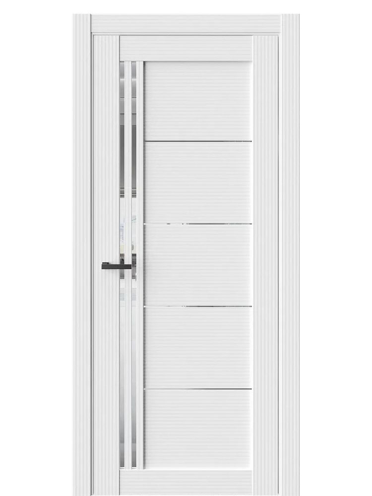 Межкомнатные двери WestStyle  RL 5 Лиента Бьянко /Зеркальное стекло ДО