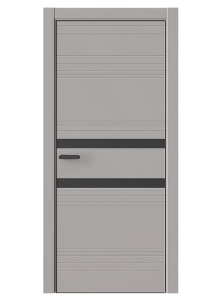 Двери WestStyle  "IN 13" Макиато /Черное сатин Matelac /алюм.кромка  ДО