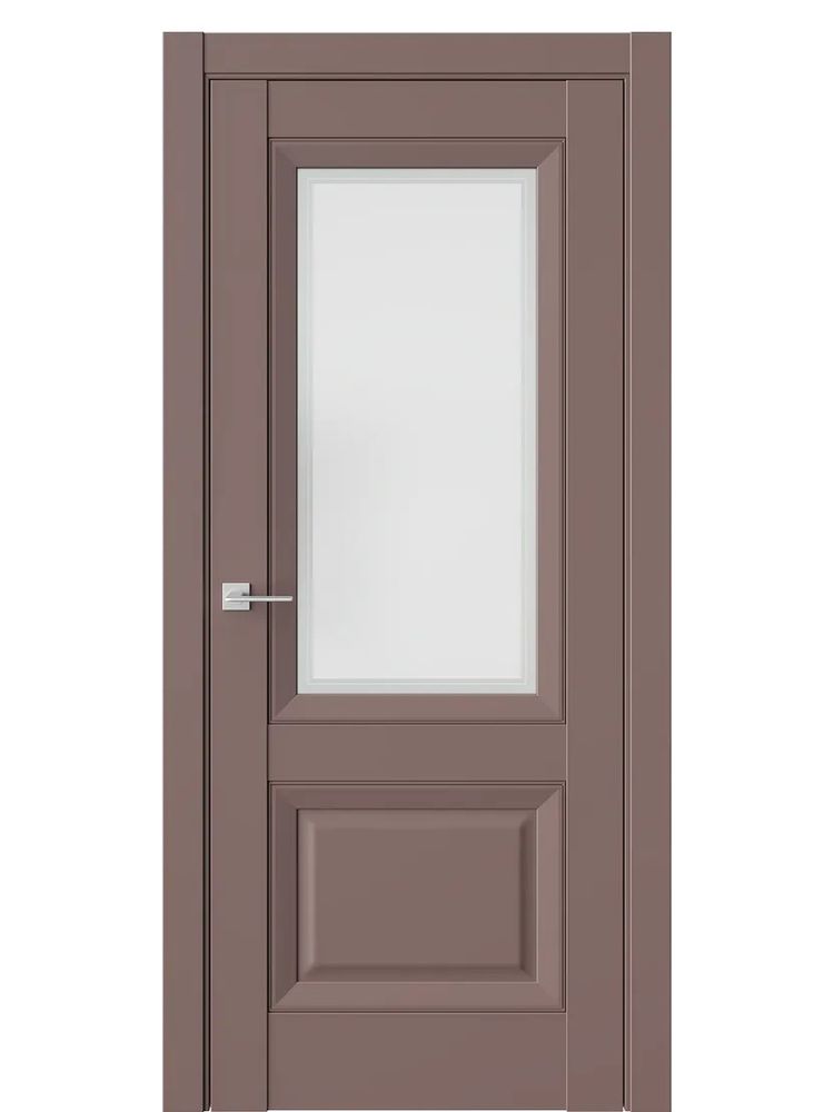 Двери WestStyle  PL4F Милкшейк /Белое Сатинат /Молдинг ДО