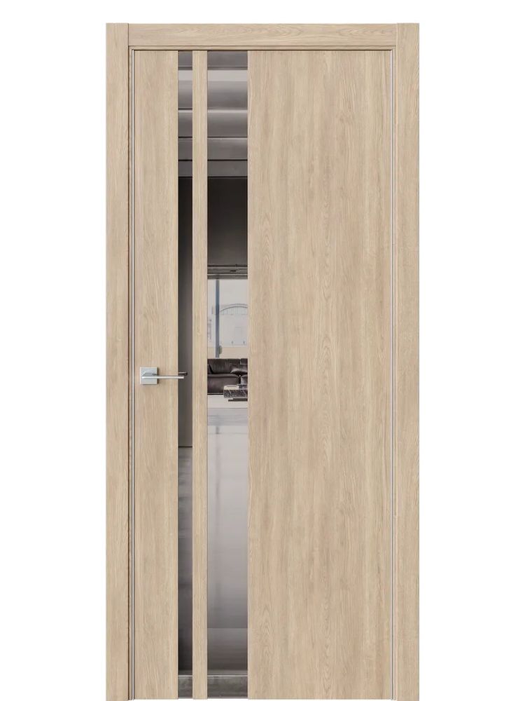 Двери WestStyle  "IN 38" Брандо /Зеркало графит /алюм.кромка ДО