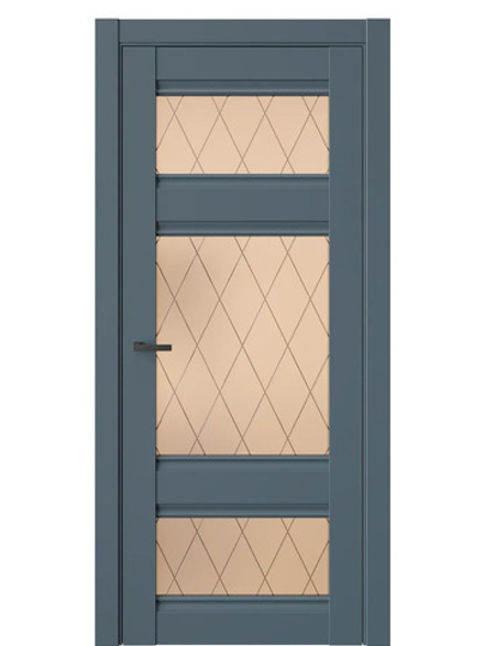 Двери WestStyle  "ChЕ 10" Океанская Волна/ бронза сатинат ДО