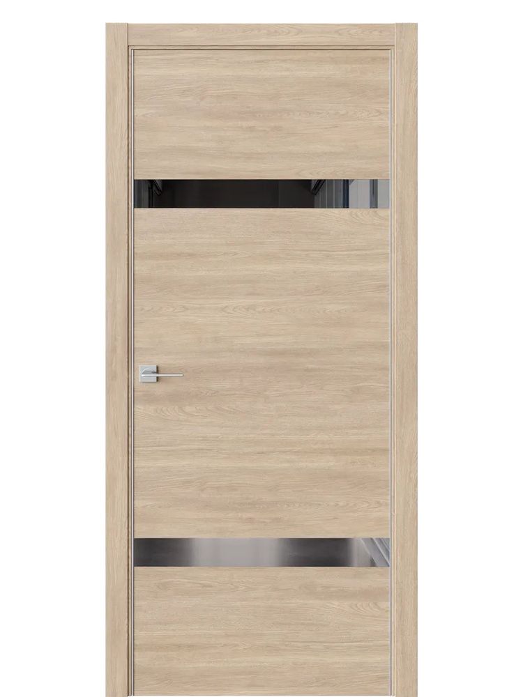 Двери WestStyle  "IN 3" Брандо /Зеркало графит /алюм.кромка ДО