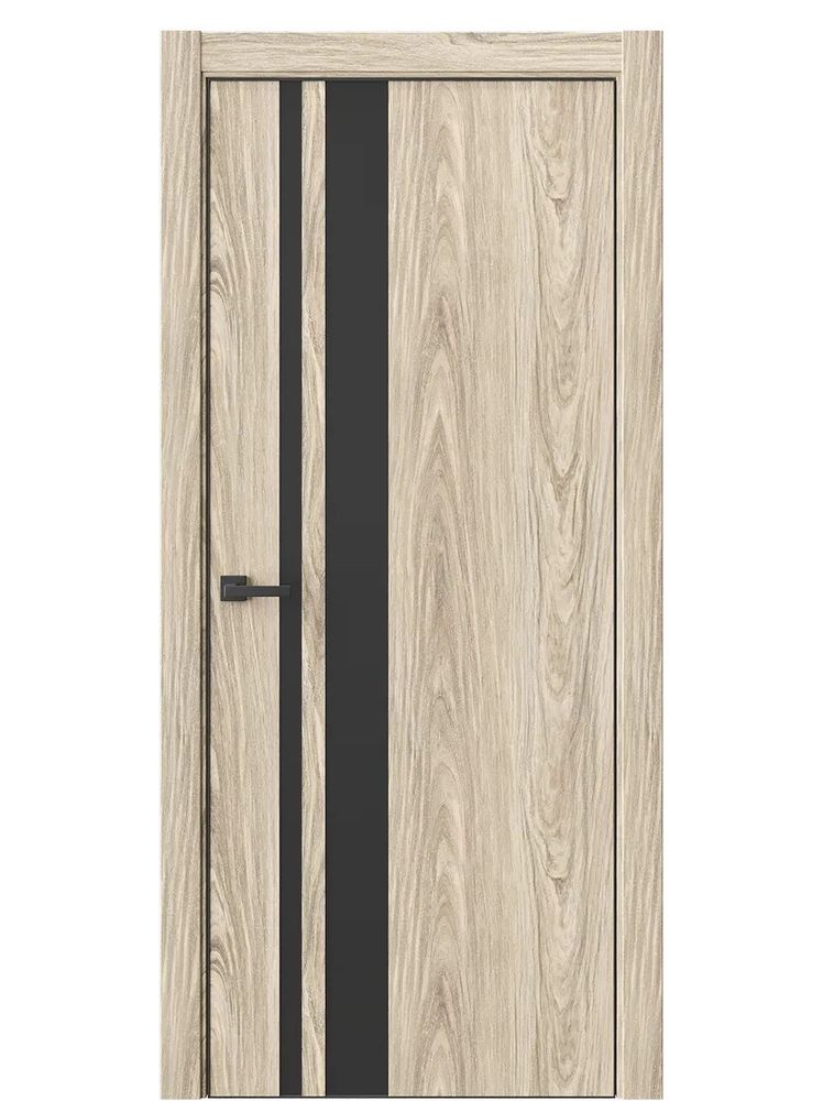Двери WestStyle  "IN 38" Дуб Мюнстер /Черное сатин Matelac /алюм.кромка  ДО