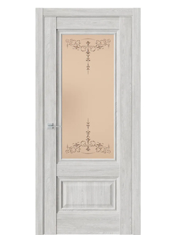 Двери WestStyle  "Ch 8"  Дуб оксфорд/ бронза сатинат ДО