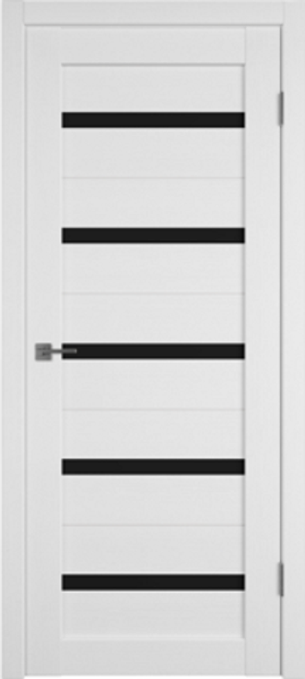 Межкомнатные двери ВФД GL Atum Х 7 Snow / Black Gloss (ДО)