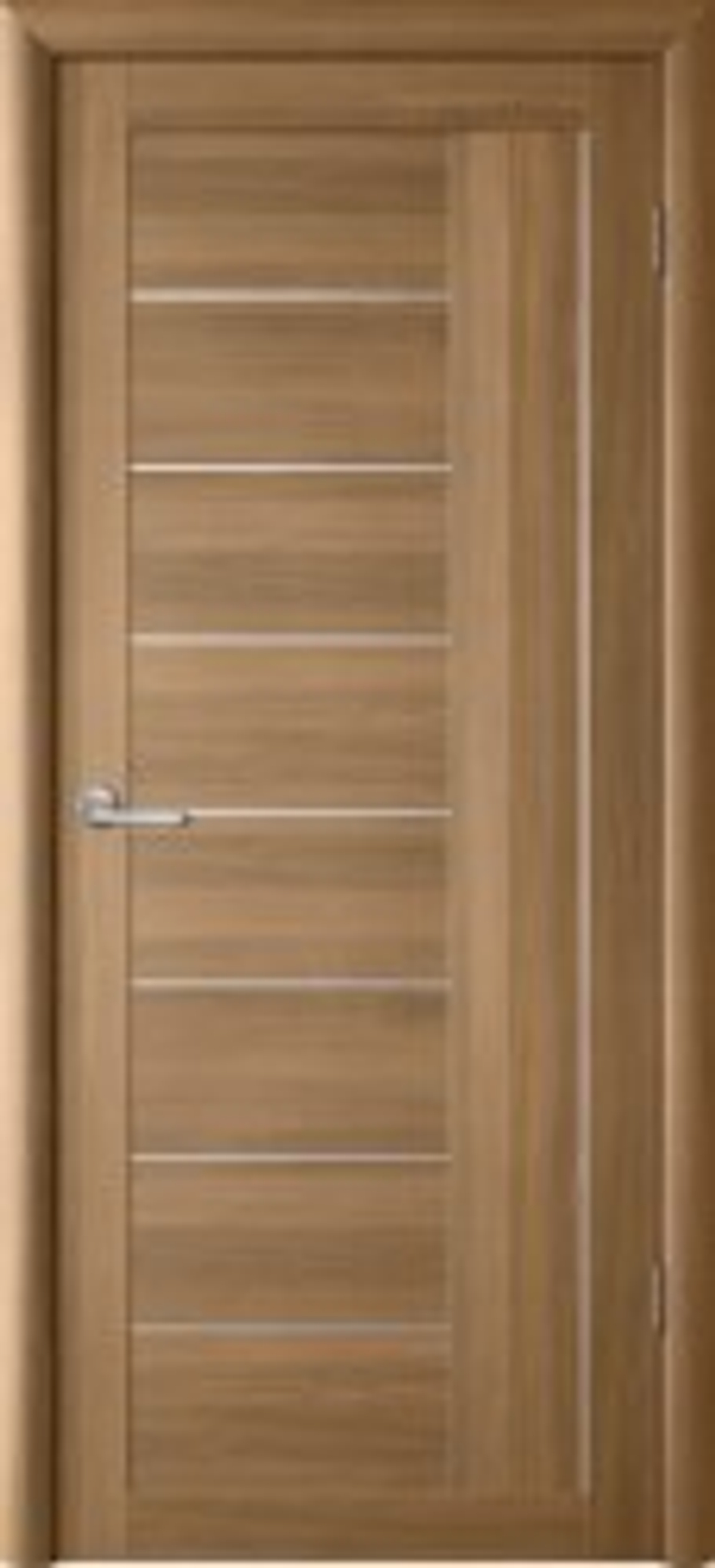 Межкомнатные двери ALBERO "Марсель" Лиственница Мокко (ДО) молдинг серебро