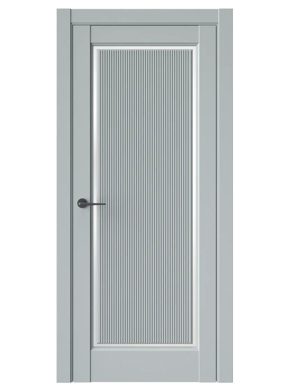 Двери WestStyle  LVT 1 FL Платиновый Дым/ Белое Сатинат ДО