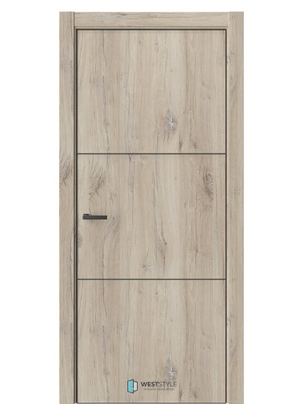 Двери WestStyle  "IN 26" Дуб Мехико /алюм.кромка  ДГ