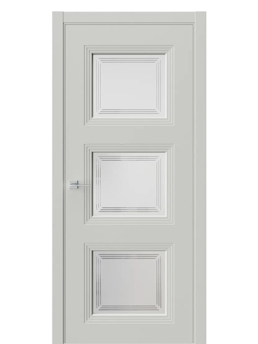 Двери WestStyle  Monte 6 RAL 7038 Серый /Белое Сатинат ДО