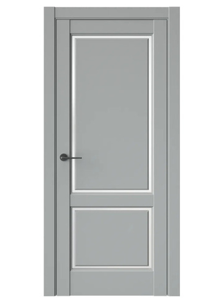 Двери WestStyle  LVT 3 Серая Гавань/ Белое Сатинат ДО